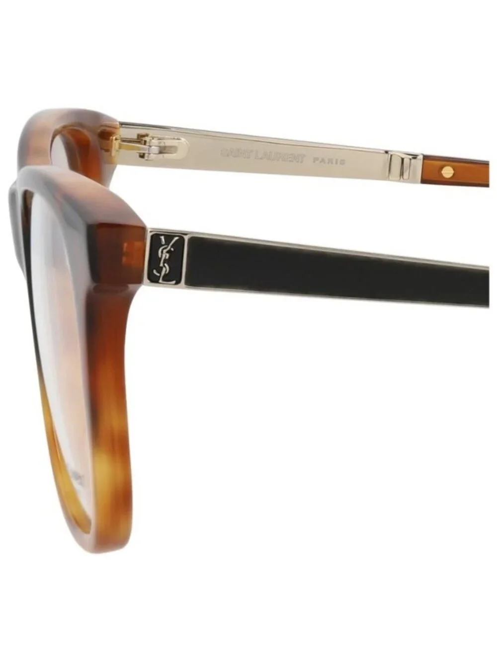 New Saint Laurent Unisex Square/Rectangle Havana Gold Transparent Fashion Design